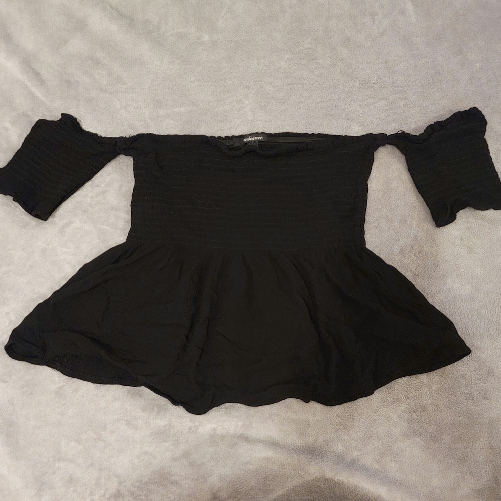 ambiance ~ Black Off Shoulder Blouse
